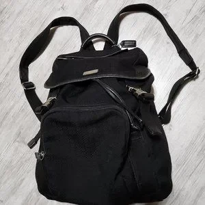 Coach Leatherware Black Monogram Backpack EXCELLENT COACH BLACK MONOGRAM LEATHER BACKPACK – 2NDEND main image 4